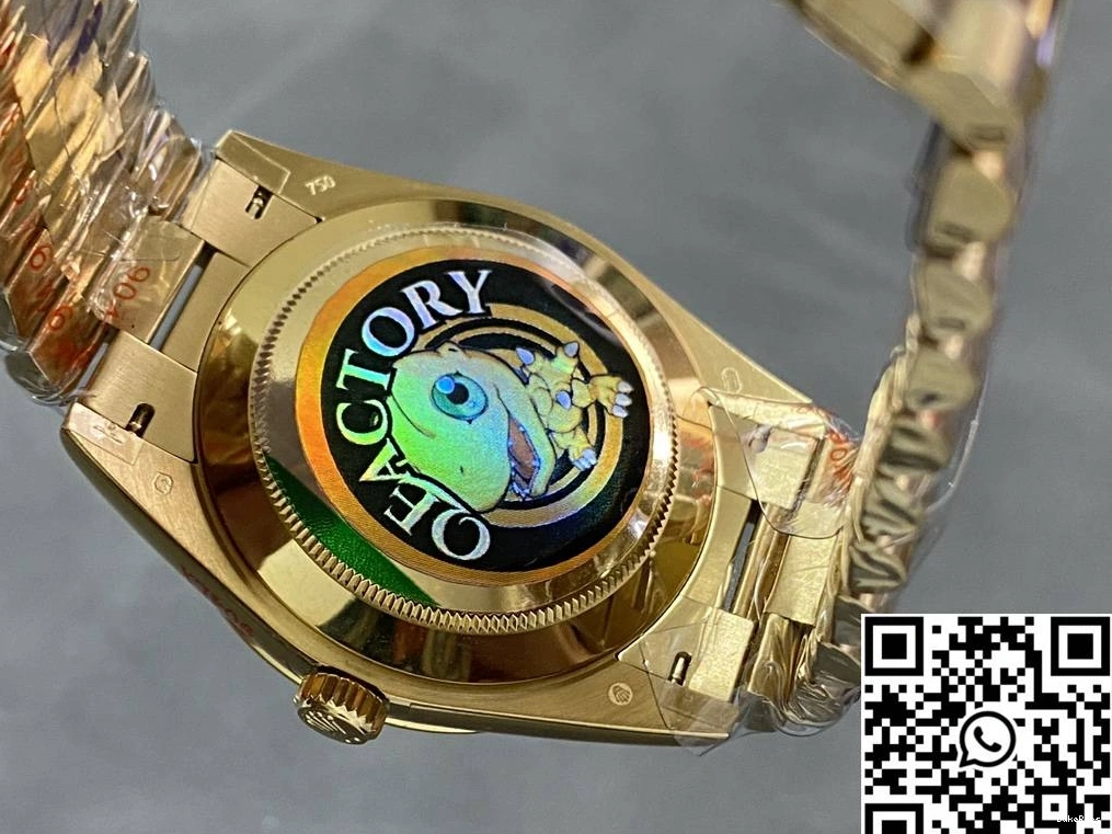 M228238-0005 Steel Tungsten Diamond Day Gold Rolex Date QF Dial v5 Hourmarker Factory 0504